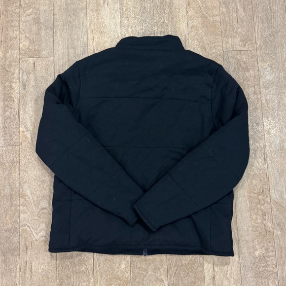 Three Dots Quilted Step Hem Knit Women's Jacket Black Size Medium - Picture 3 of 3